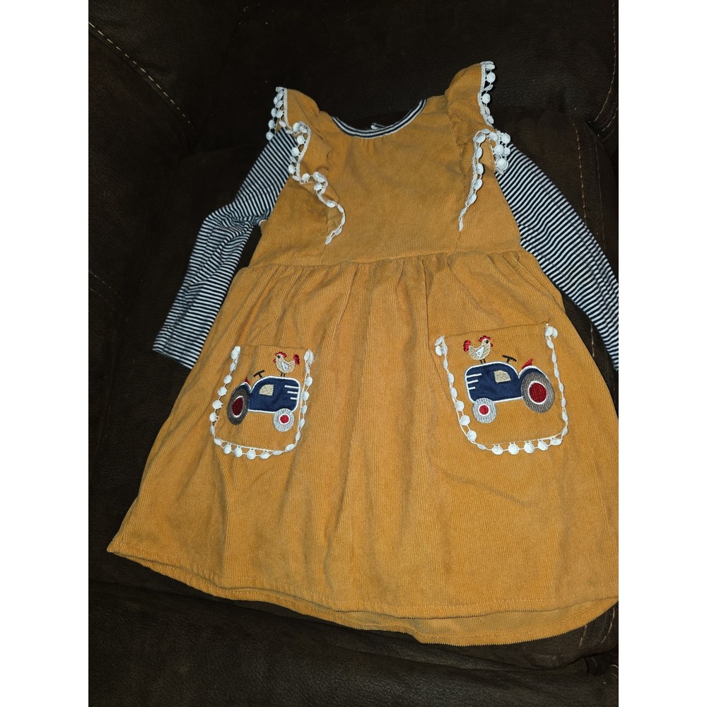 Marie nicole boutique fall autumn farm chicken dress size small 2t